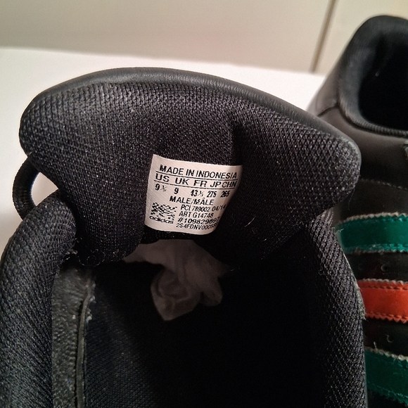 Adidas Superstar  Red Green Stripes US Men's Size 9.5 - Picture 8 of 16